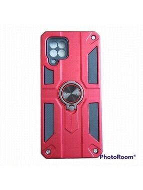 SAMSUNG Galaxy A42 5G Red/Black Phone Case With Loop Ring/Stand